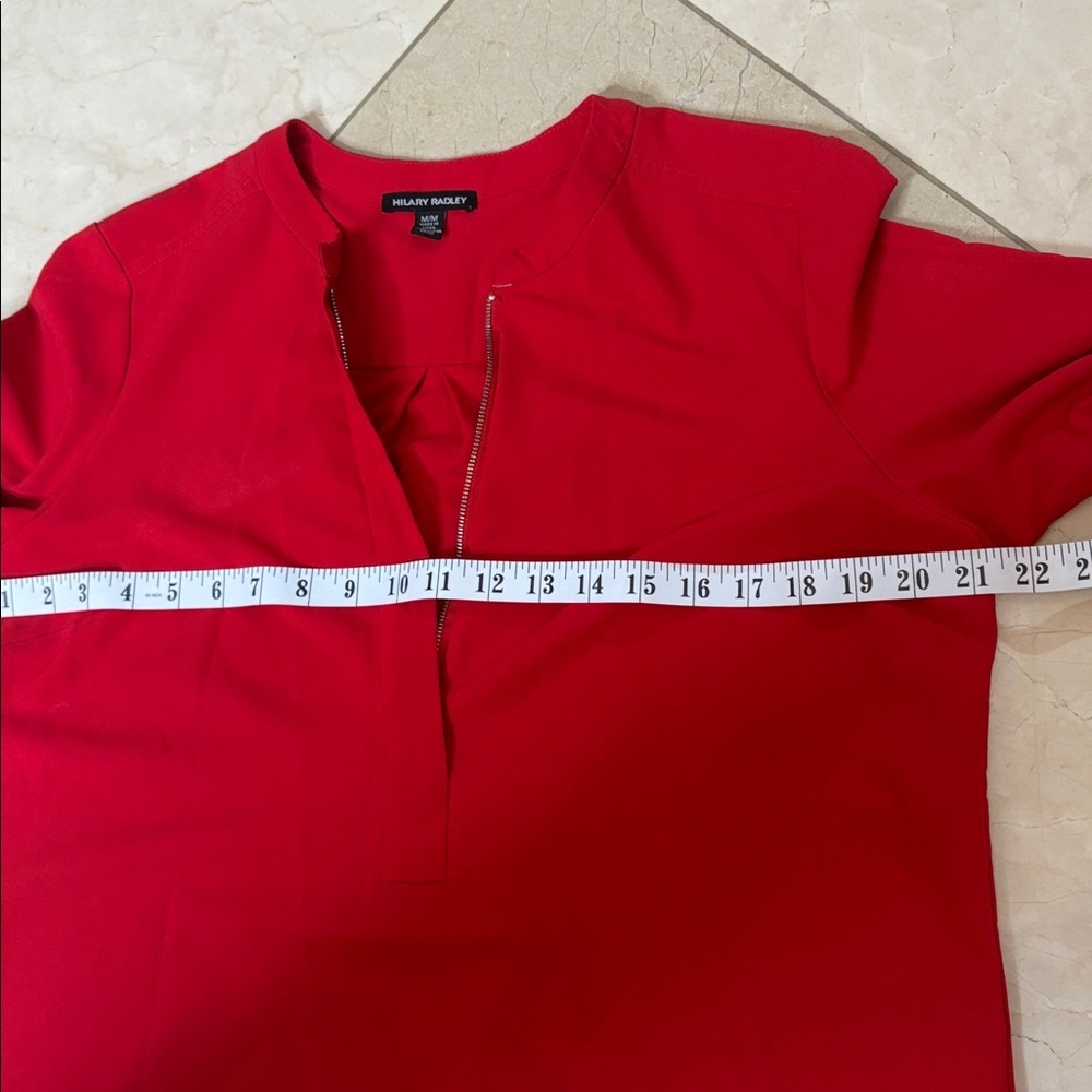 ⭐️ Hilary Radley Vibrant Red Blouse- size medium - Picture 4 of 10